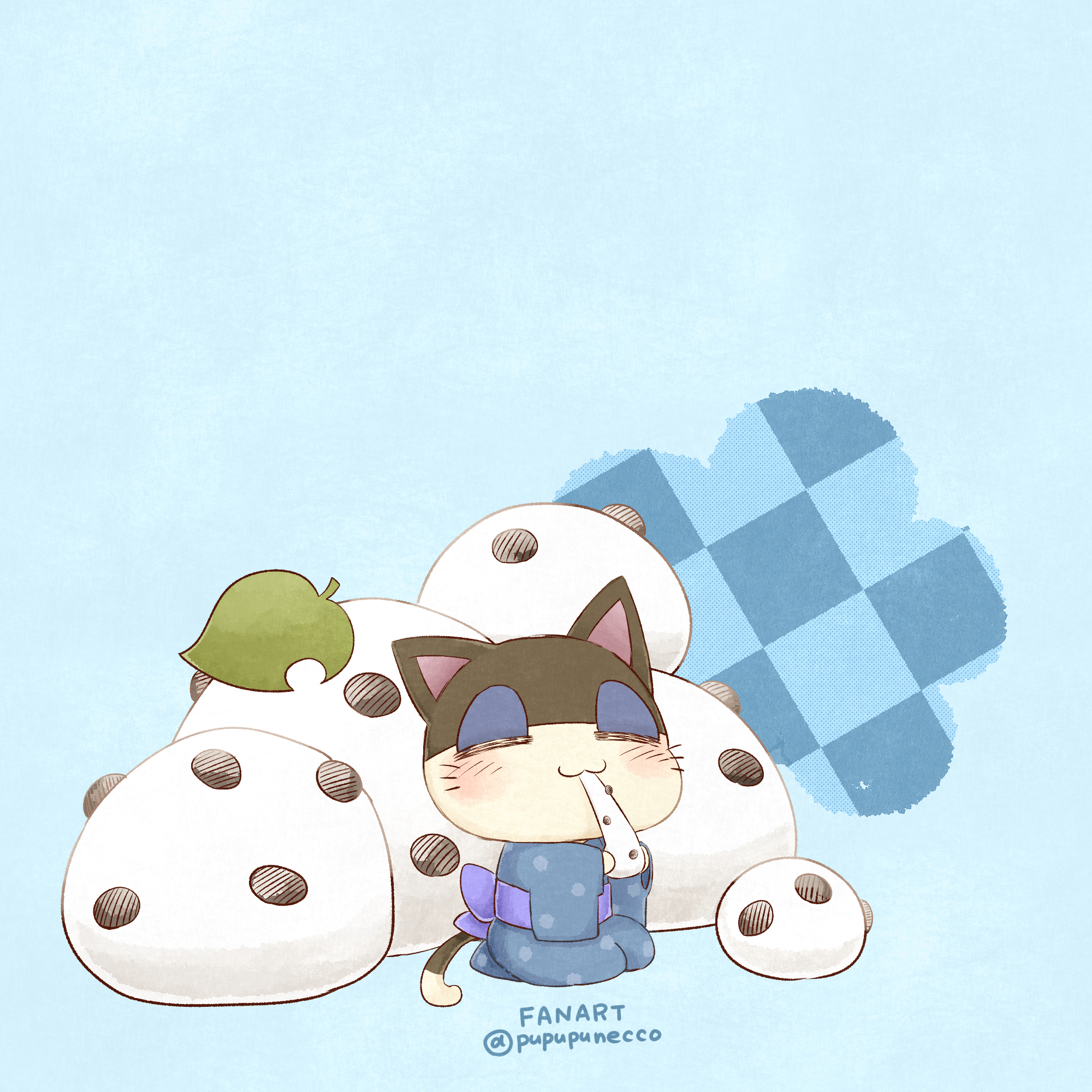 木野ねっこ 絵を描く人 豆大福とビンタ ポケ森 イラスト T Co Uq9otnz2vu Twitter