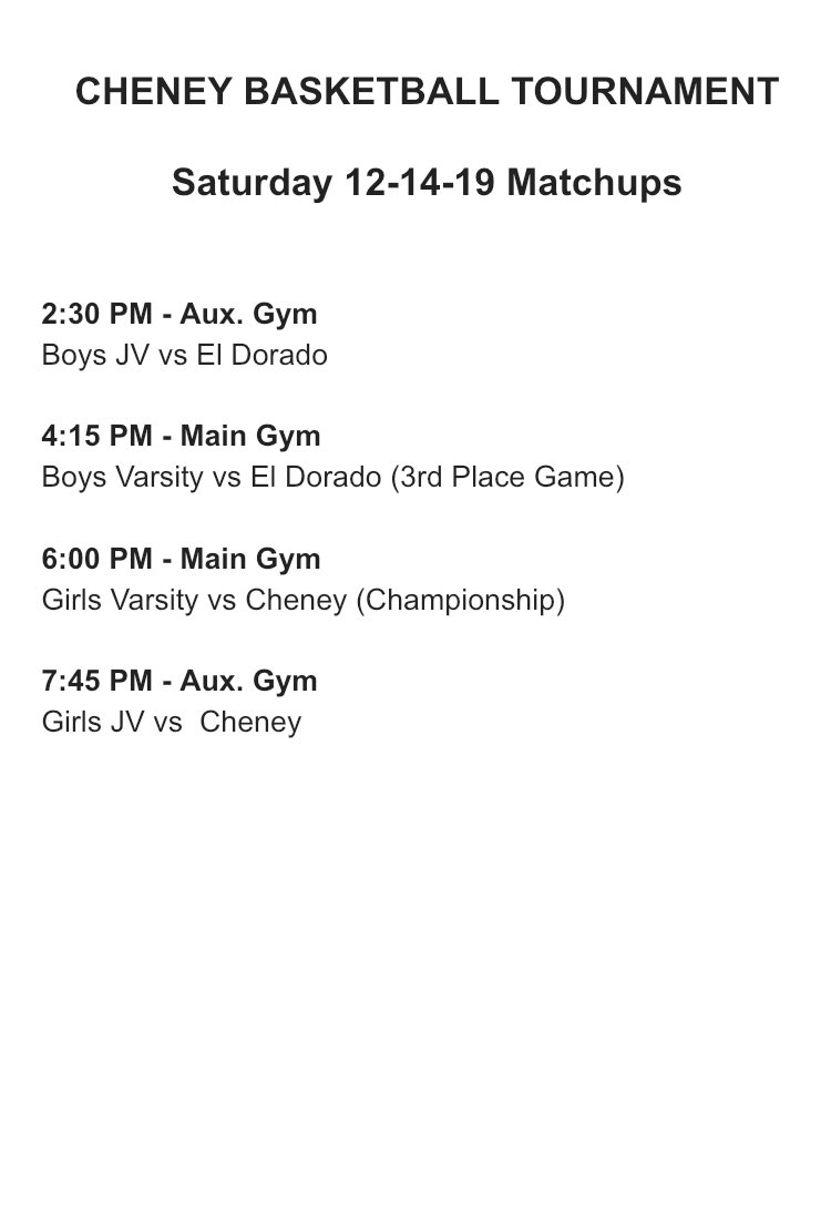 It’s game day!!! We need #RunnerNation to come pack the gym at Cheney and support your Roadrunner basketball teams!