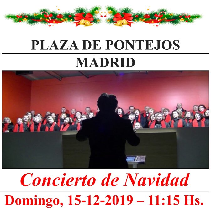 Mañana seguimos con los conciertos de navidad, esta vez con villancicos. En la Plaza de Pontejos os esperamos a las 11.15 ⛄️🎉 #FelizSabado #FelizFinde #Navidad2019 #Concierto #Musica #culture #Madrid