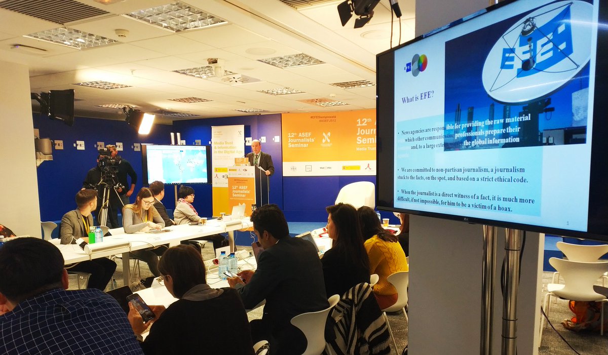 CasaAsia's tweet photo. #Hoy en el segundo día del 12th ASEF Jounalists Seminar hemos compartido experiencias y presentaciones sobre los retos de una sociedad digital con el grupo de periodistas que participan en el #ASEFJS12 organizado por @aseforg  con @agenciaefe @MAECgob  y @CasaAsia https://t.co/PSiC3X6Qsu