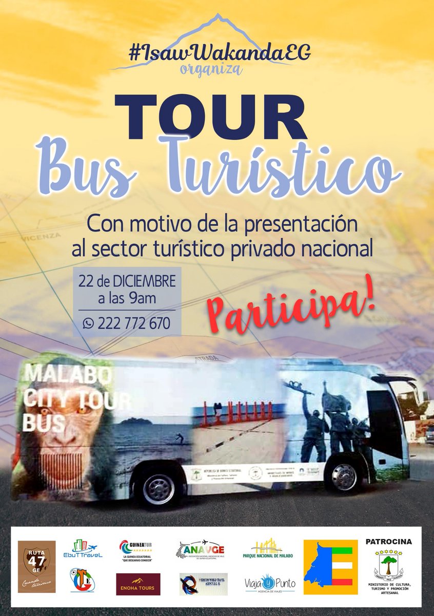 Juntos hacia la consolidación del sector turístico nacional. #turismonacional #equatorialguinea #guineaecuatorial #tour #busturistico