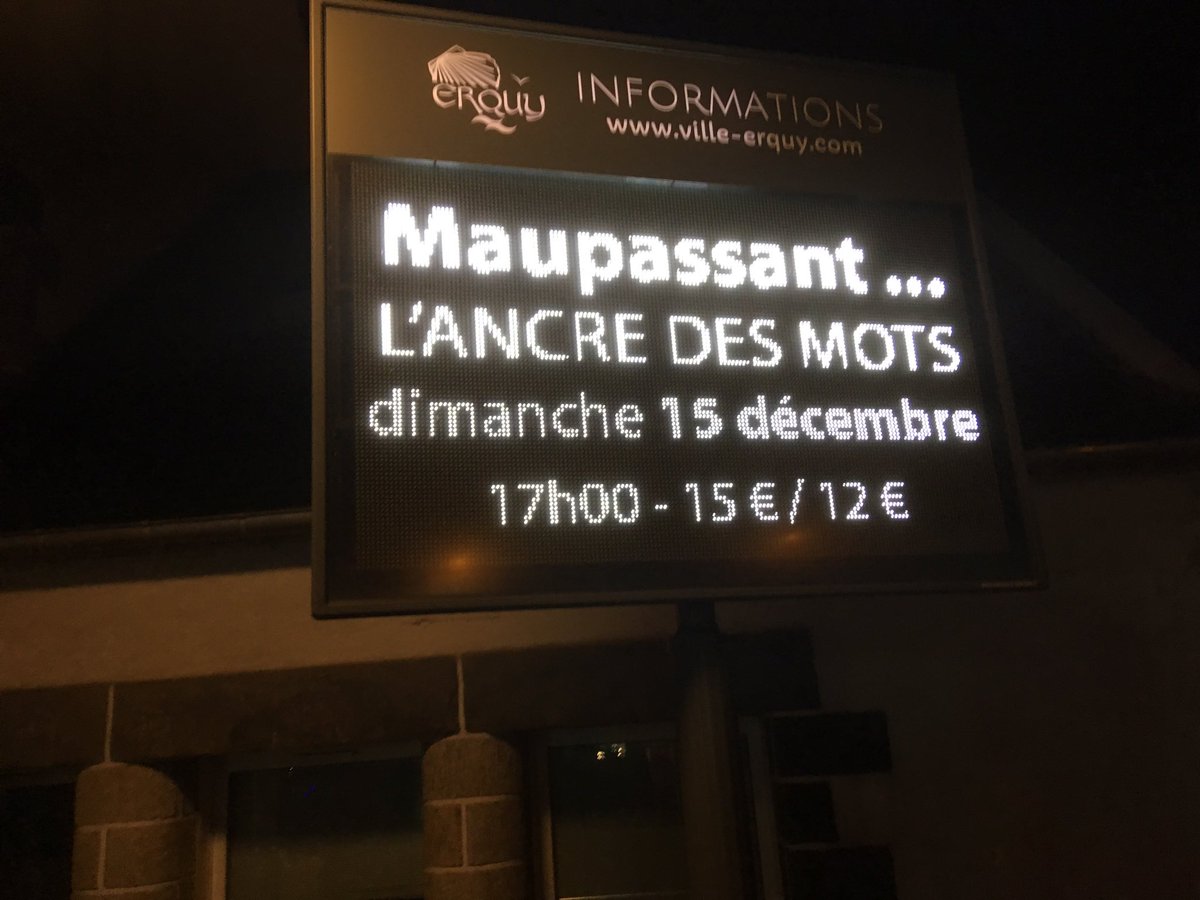 ATFJProd's tweet photo. Notre #Maupassant bien annoncé à @Erquy https://t.co/PGed2PpjSg