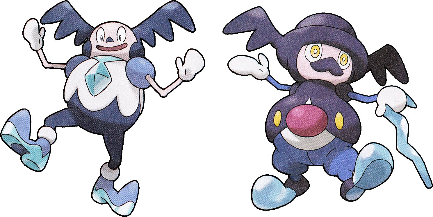 “Official Artwork of Mr. Mime &amp; Mr. Rime.” 