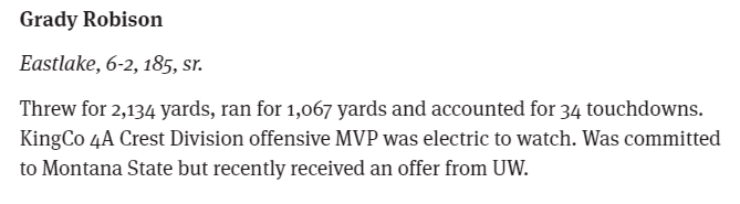 CoachDBartel's tweet photo. Congratulations @gradyrobison5 and @GarrettCarney27
for being named to @seatimespreps All-State Football Team for 2019! It was an absolute privilege to coach you, so it's incredibly exciting to see you two get the recognition you deserve! Proud of you both! #WSPS #ARETAS #HFST https://t.co/5d8eR48kVW