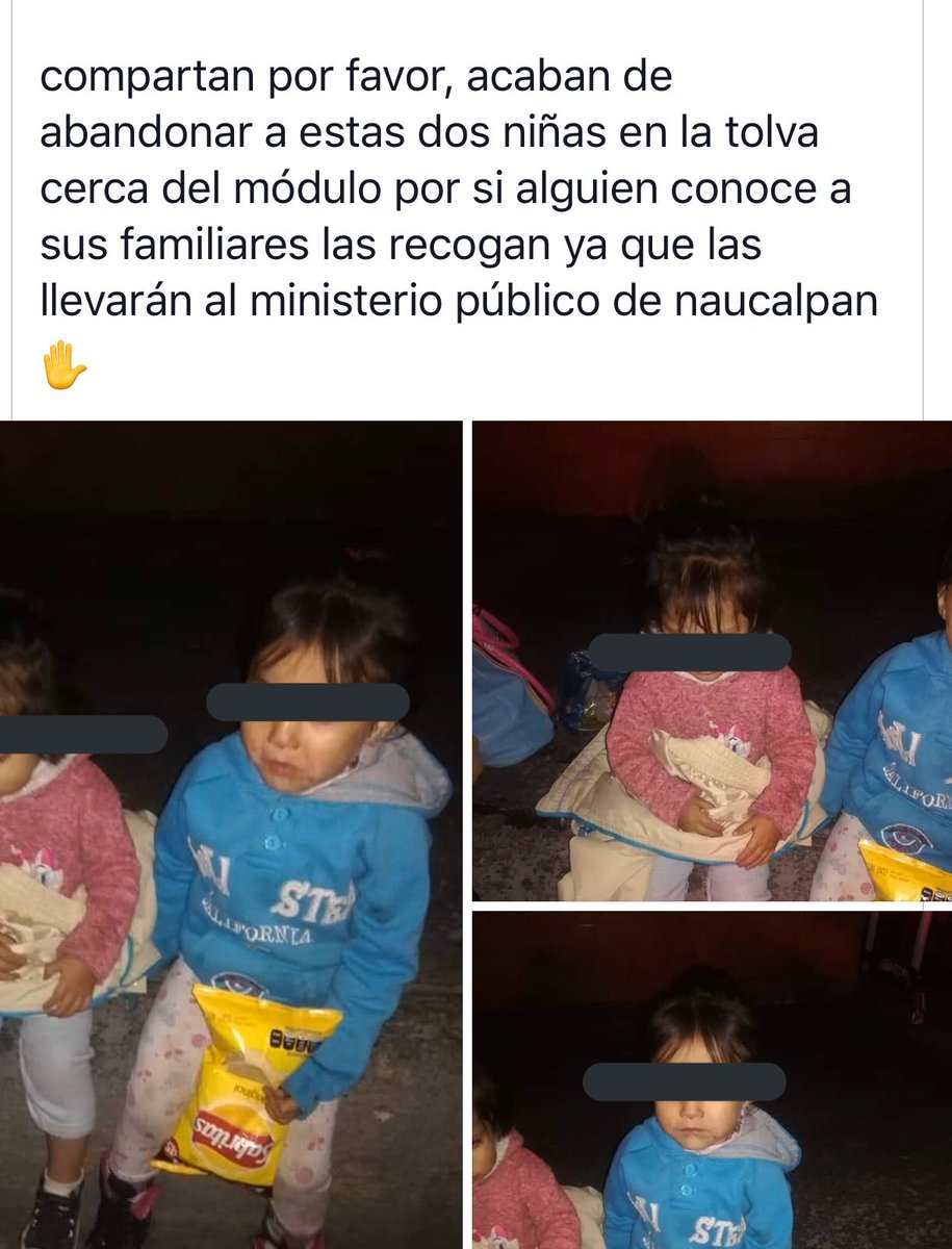 margara_cruz's tweet photo. en #Naucalpan NIÑAS ABANDONADAS en el municipio de la furia donde #LadyMataPerros @PDuranReveles Jamás entendió que el tejido social  empieza sin maltrato animal y si vieran el perfil de la abuela papá y obvio madre de las niñas... qué pasara con este caso... ya hay adoptantes https://t.co/W5vLfJZxc8