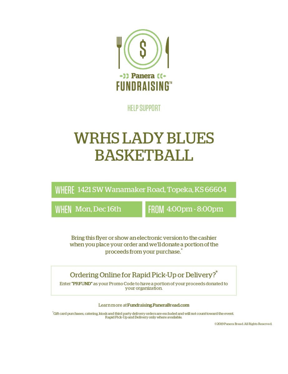 Monday night! Please come out to eat and support the Lady Blues!!
