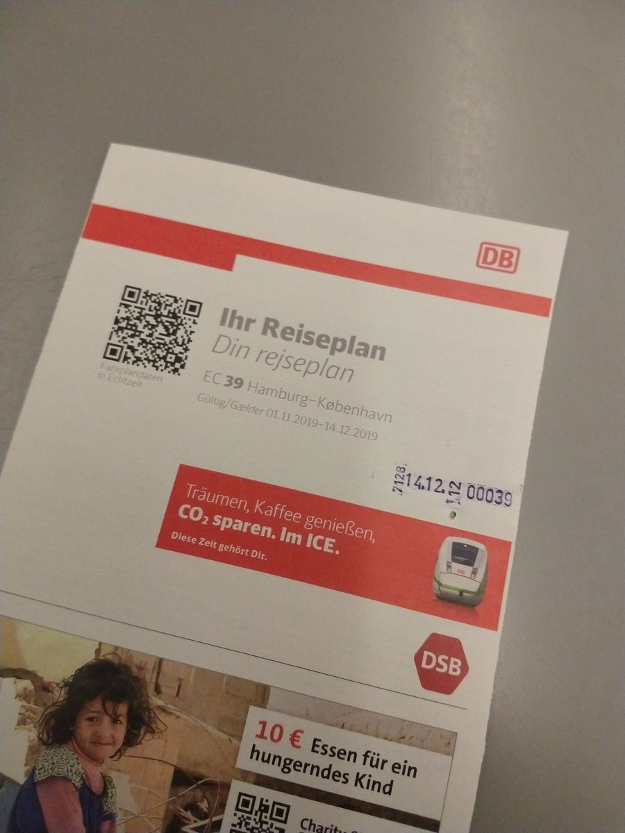 VikingonRails's tweet photo. And for the collection there is a #reiseplan with stamp from the #train staff! #finalfearge #EC39 #Vogelfluglinie I was there! https://t.co/lS0GMugJxq