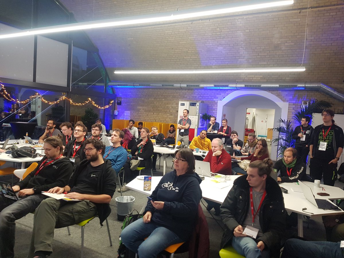 DBHackathon's tweet photo. Danke allen Teilnehmenden, Organisierenden, Daten- und Themenbereitstellenden und allen Teams für einen tollen XMAS Hack 2019. Kommt gut heim, geniesst die Weihnachstage - wir sehen uns auf https://t.co/rsuS8HB3Zd oder beim nächsten Event. #dbhackathon @dbopendata @dbmindbox https://t.co/1UJXiFFsbh