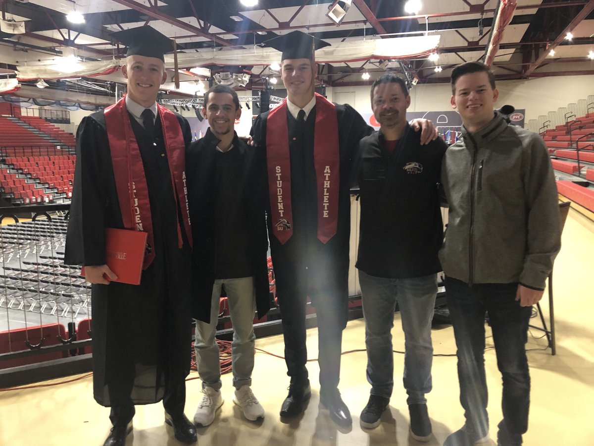 Congratulations to Grant and Will! Wonderful people and teammates who will be very successful in whatever they choose to do! Always a proud coach when I see our guys on graduation day! #siuealumni