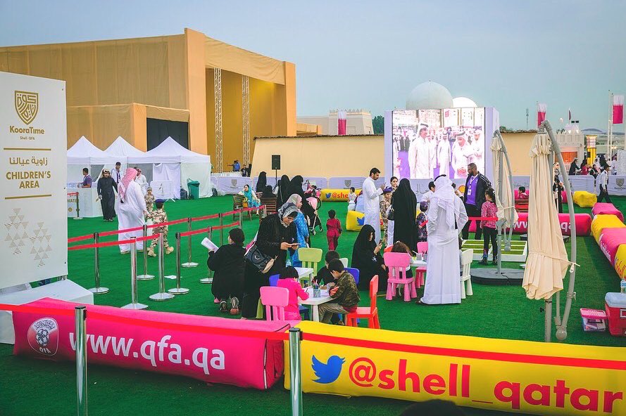 kooratimeqtr's tweet photo. Come and visit #KooraTime at Darb Al Sai next to gate 7 to #playmorefootball!
#QatarNationalDay #QND2019 #darbalsaai #qatarnationalday2019 #18dec2019
#المعالي_كايده #اليوم_الوطني_18_ديسمبر #المعالي_كايده #١٨ديسمبر #درب_الساعي_٢٠١٩ https://t.co/PbouWv9mvl