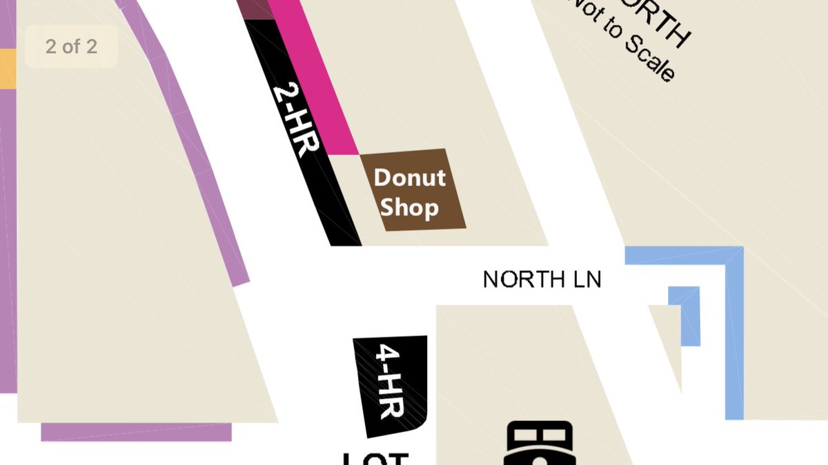 i love that the donut shop is the only business establishment in this official burlingame parking map 🍩