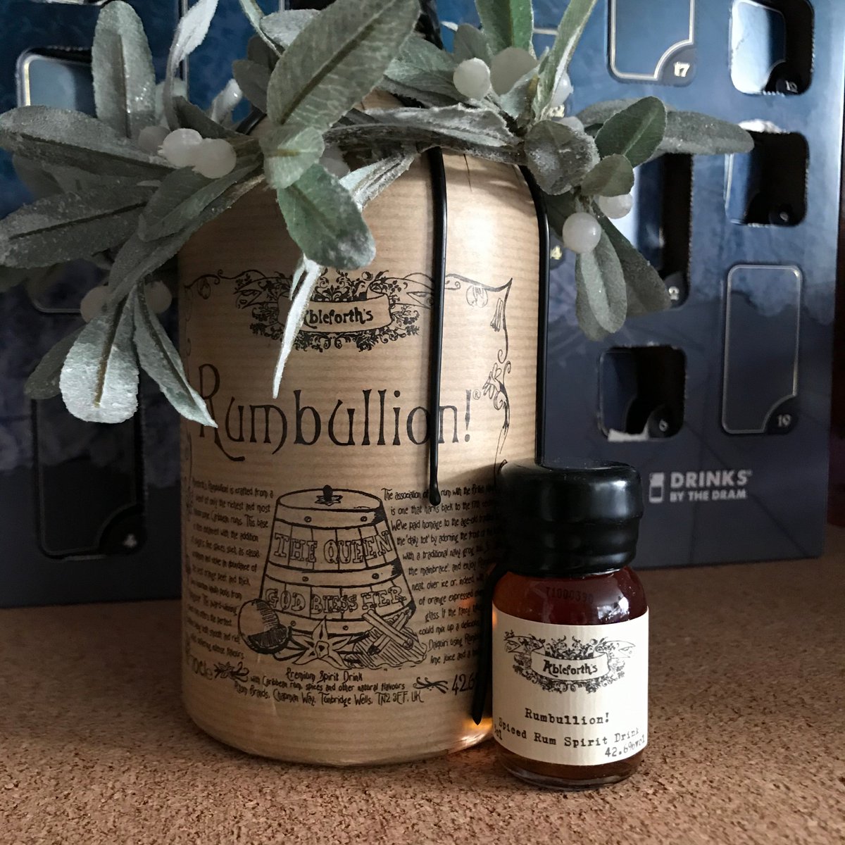 FloatingRumShac's tweet photo. #Day14 of #Dramvent reveals a measure of @Ableforths Rumbullion! And as we’ve a big brother for our dram-sized pour, we’ll leave this sealed and share it with a friend this Christmas.

Search @MasterOfMalt  to buy a bottle for yourself: https://t.co/FtW3o2imfy #Rumvent #RumAdvent https://t.co/dPviJ2yS4G