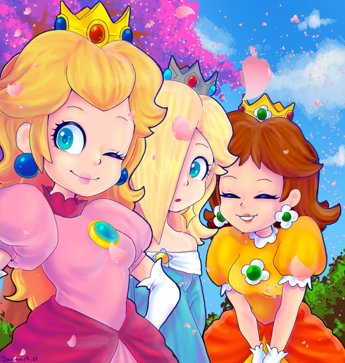 Peach, Daisy and Rosalina!#drawing #artwork #art #artist #fanart #princessp...