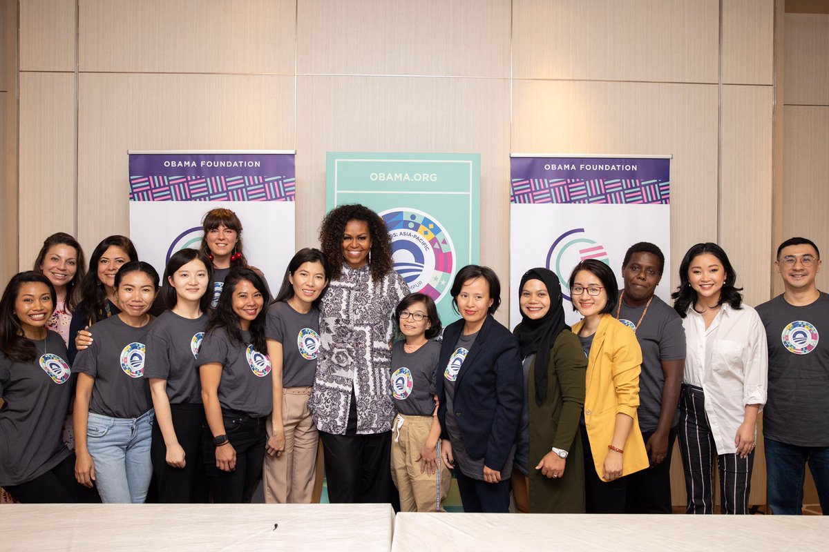 This week I sat down with @LanaCondor and some #ObamaLeaders to learn more about their work to empower girls in communities across Asia. They're helping to remove barriers that prevent girls from pursuing their dreams, and I can’t wait to see the good that comes from their work.