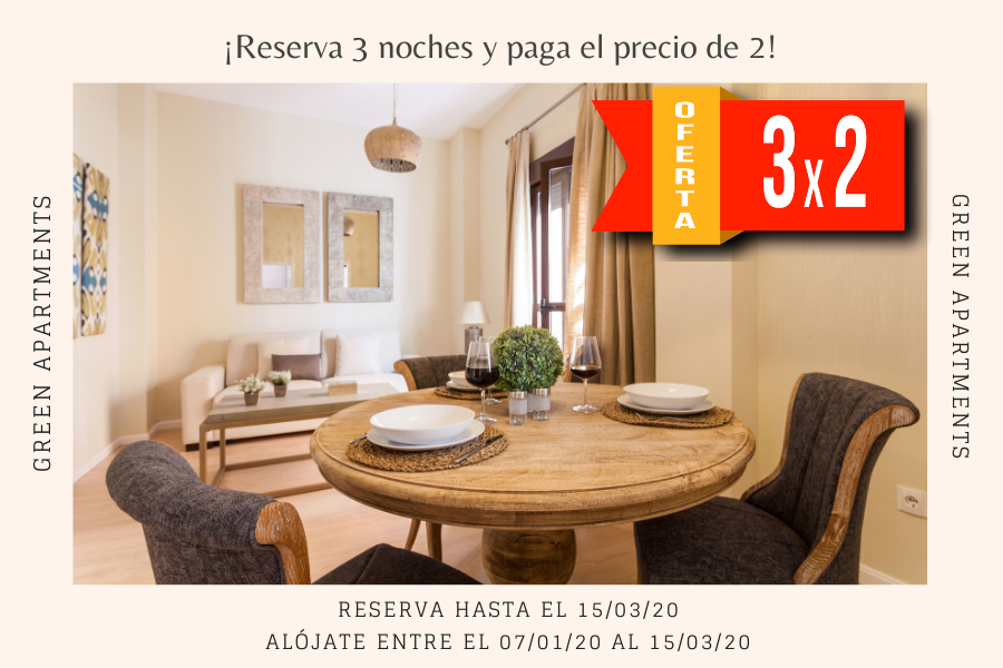 GREENAPARTNET's tweet image. Para que disfrutes al máximo tus vacaciones, te traemos un fantástico 3X2. Pásate por nuestra web, reserva 3 noches y solo pagarás 2. No te pierdas esta gran oportunidad para alojarte en apartamentos de lujo en pleno centro.
Reservas ⬇️⬇️⬇️⬇️⬇️
green-apartments.net