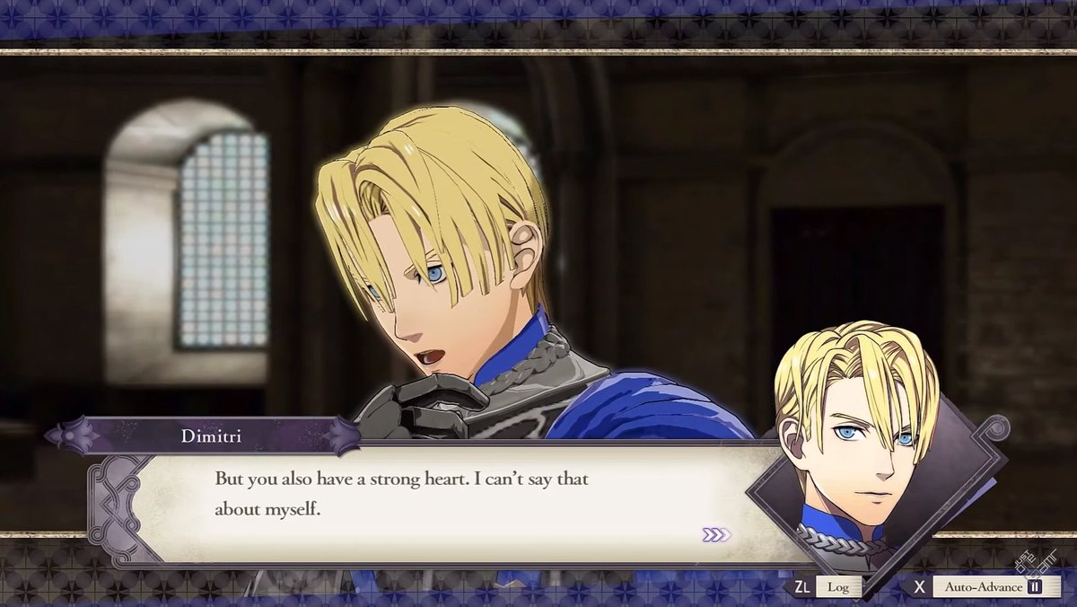 Dimitri, like many folks with BPD, also struggles with black and white thinking. This is particularly obvious in his vitriol toward Edelgard with his view of you/Byleth, even Ashe and Dedue, can be seem as the opposite end of the binary.