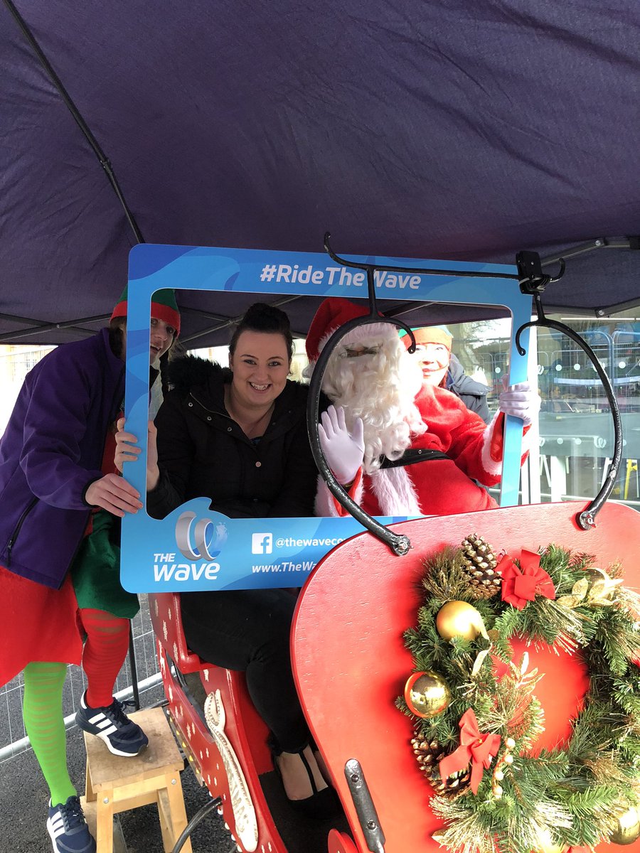 Goodenat's tweet image. Fantastic Morning at the wave the kids loved it, got to meet Elsa and Anna #ridethewave #santasleighwave #bigkid