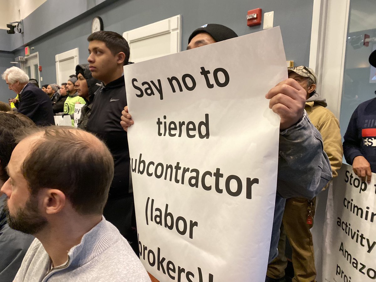 psullivan1's tweet photo. Union carpenters ready to urge Amazon to halt labor abuses on construction sites. https://t.co/d8XpI5pVBs https://t.co/GYhfQ3E6zy