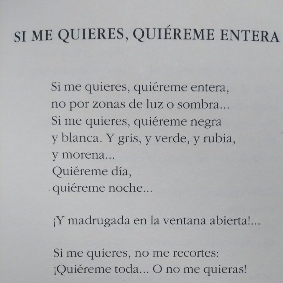 literlandweb1's tweet photo. "Si me quieres, quiéreme entera".
Dulce María Loynaz https://t.co/Xb0VelEY2t