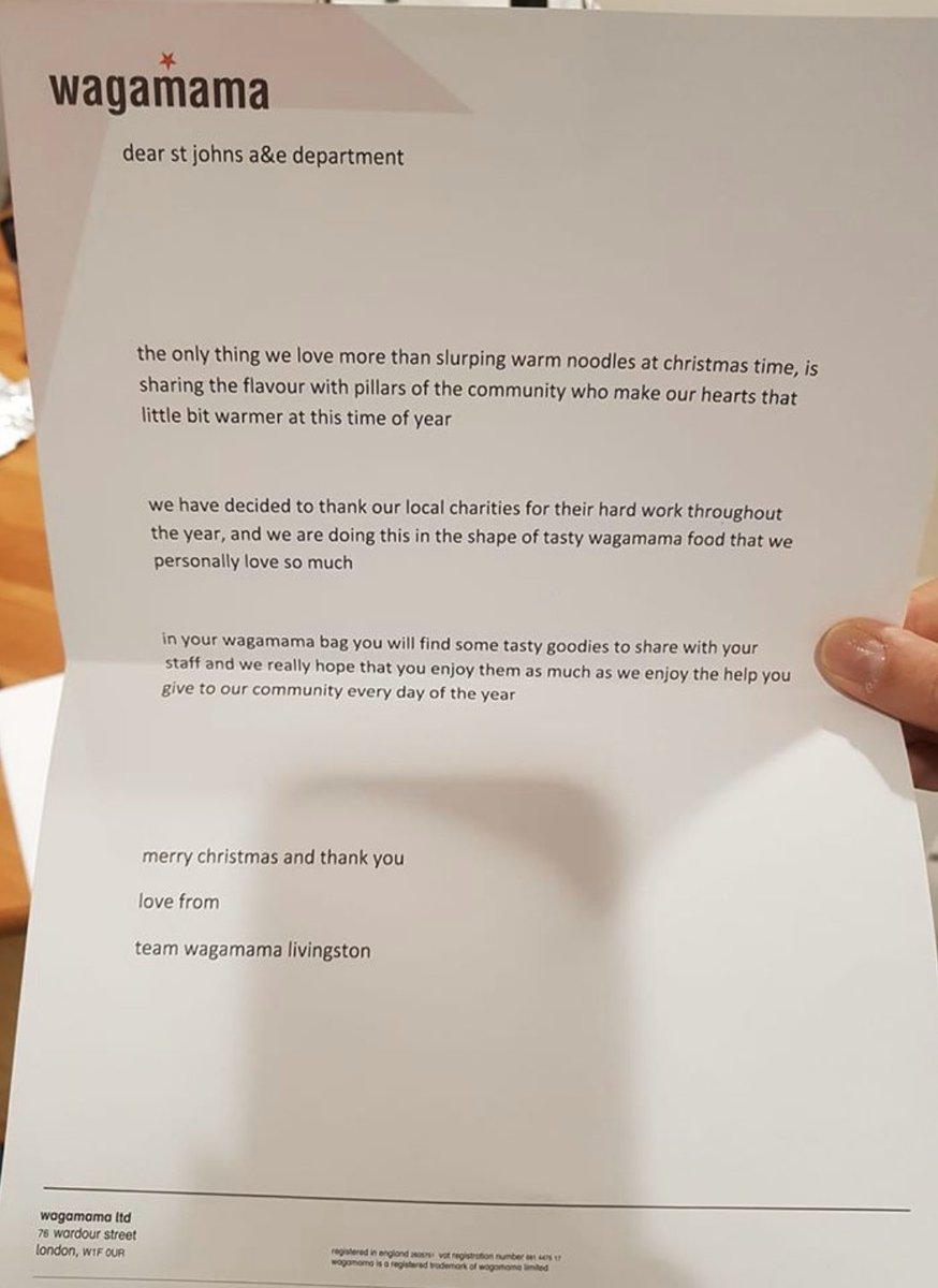 StJohns_ED's tweet photo. So thankful to @wagamama_uk for thinking of our staff today. Food was tasty and really appreciated. 😊😊 https://t.co/DouahfQ1iX
