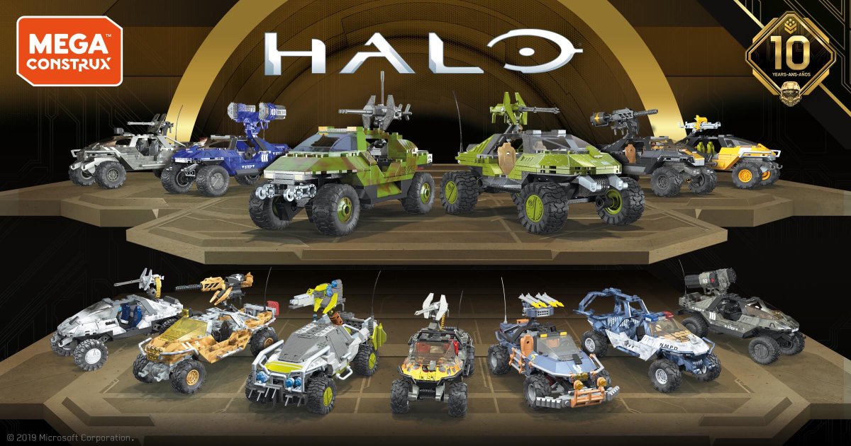 mega construx halo warthog run