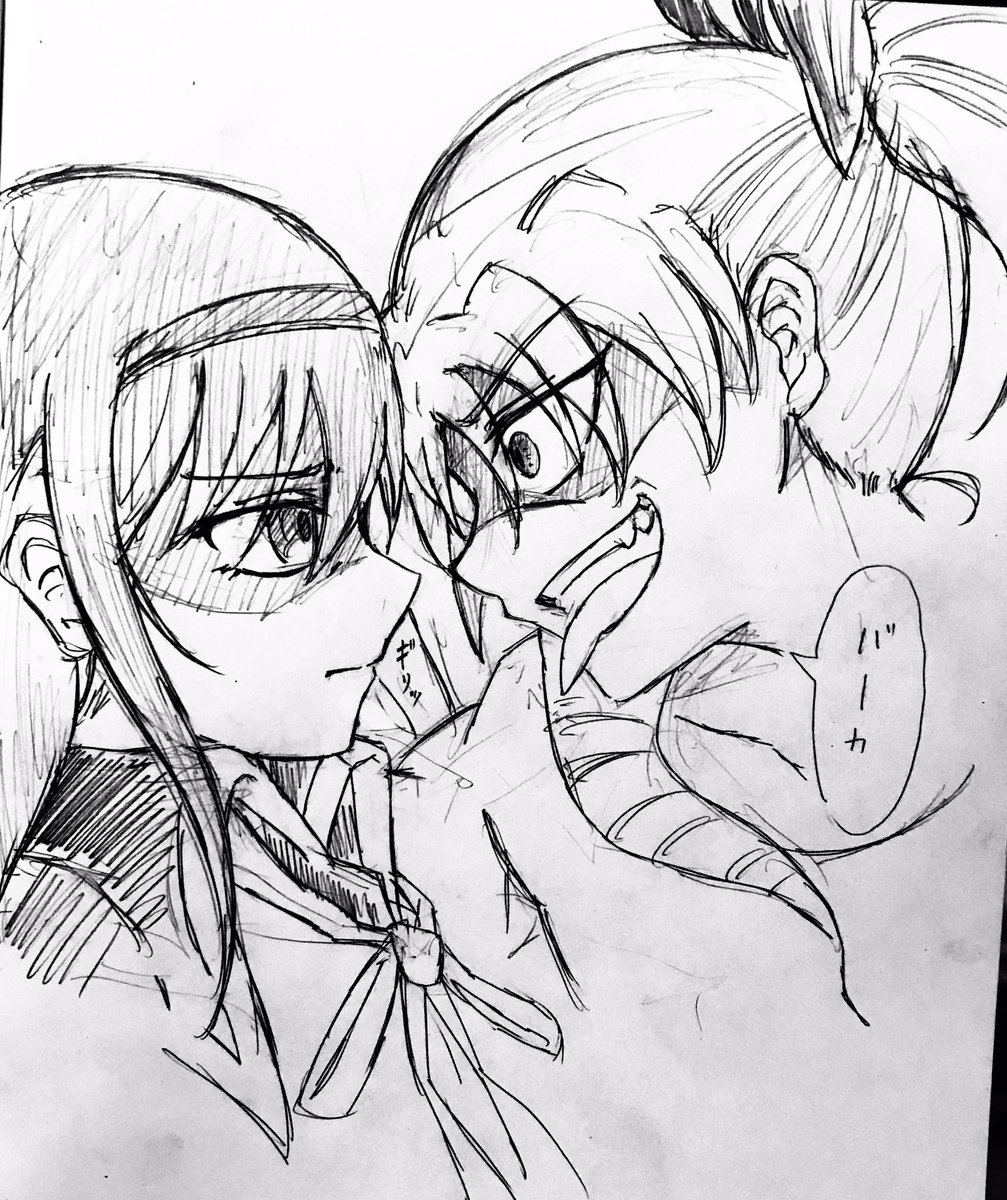 絹ごし高野豆腐 Ar Twitter 久しぶりにほむらと杏子描きましたけど存外忘れないものですね 構図は流石に資料見ましたが 魔法少女まどかマギカ 落書き 落書き好きさんと繋がりたい アナログ絵 アナログ絵描きさんと繋がりたい アナログイラスト 暁美ほむら