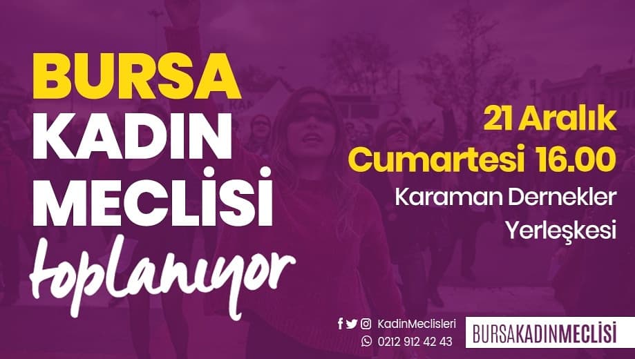 Kadın Meclisleri Toplanıyor. 

Sen de gel, daha güçlü olalım!  
📌#Mersin 15 Aralık Pazar saat 16.30
📌#Kütahya 15 Aralık Pazar saat 17.30
📌#Yalova 16 Aralık Pazartesi saat 18.30
📌#Bursa 21 Aralık Cumartesi saat 16.00
Tüm kadınları bekliyoruz. 👇
docs.google.com/forms/d/e/1FAI…