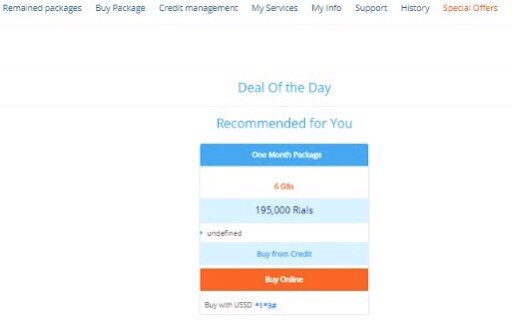 bnisoutta's tweet photo. I’m glad to inform Shatel Mobile subscribers, we have launched new services called “Deal of the Day” and “Recommended for You” under “Special Offers”.
“Recommended for You” is an offer specifically customized per subscriber!
Enjoy!
#Shatel #ShatelMobile #newservices https://t.co/iPnbUewQ7O