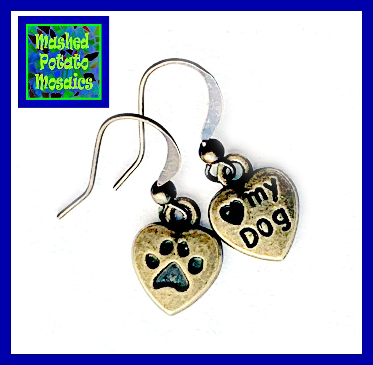 Dog love. Ships FREE. etsy.me/2suWghL #dogs #dogsoftwitter #rescuedogs #ilovedogs #dogjewelry #dog #dogslife #ilovedogs #handmade #giftideas #giftidea #stockingstuffer #christmasgiftsideas #earrings #shopsmallbusiness #etsyhandmade #etsy #etsyshop #etsyfinds