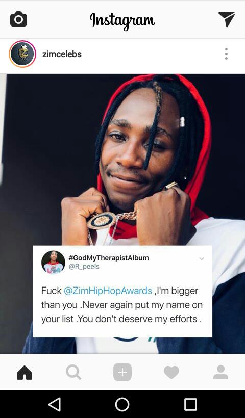 I made Zimhiphop awards relavant. I am an influence in this HipHop thing .What I say get everybody's attention .ask yourself why !