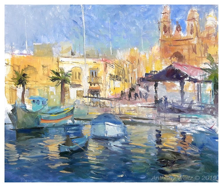ChristineX180's tweet image. An Anthony Weitz pleinair painting of Marsaxlokk! 

Info: ow.ly/PFRN50xA6EI

#pleinairpainting #Maltapainting #Marsaxlokk #Maltafishingvillage #oilpainting #ChristineXArtGallery #AnthonyWeitz