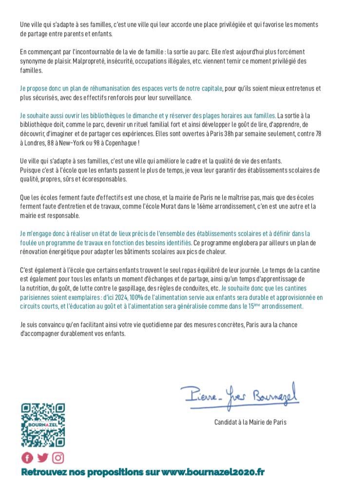 pybournazel's tweet photo. Dans le XVIe arrondissement pour échanger avec des Parisiens et présenter ma lettre aux familles pour faciliter leur quotidien. 

🧸Doubler le nombre de places en crèche 

⌚Adapter les horaires des services municipaux 

🏠Faciliter l’accès au logement https://t.co/Dr5WyQnWQn