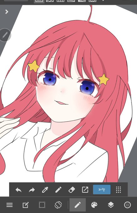 shoko🌙さんがTwitterに投稿した中野五月(五等分の花嫁)のイラスト。