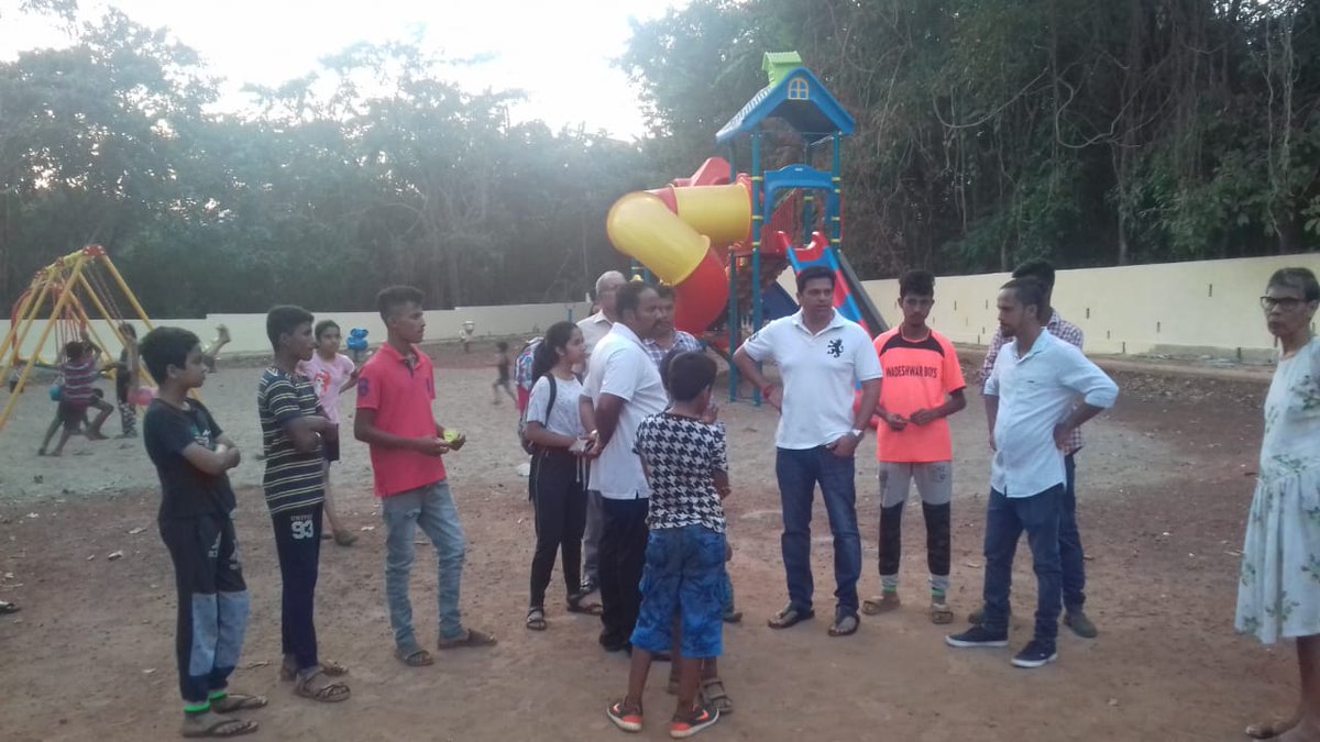 Jayeshvsal's tweet photo. Fulfilled request made by locals of Vollant to develop an open space into a children's park & walking track near Saibaba Wadeshwar Temple, Reis Magos. Four more similar open spaces are under development in Saligao Constituency. #ReisMagosForward #PuttingBasicsinPlace https://t.co/cnxBMehvJV