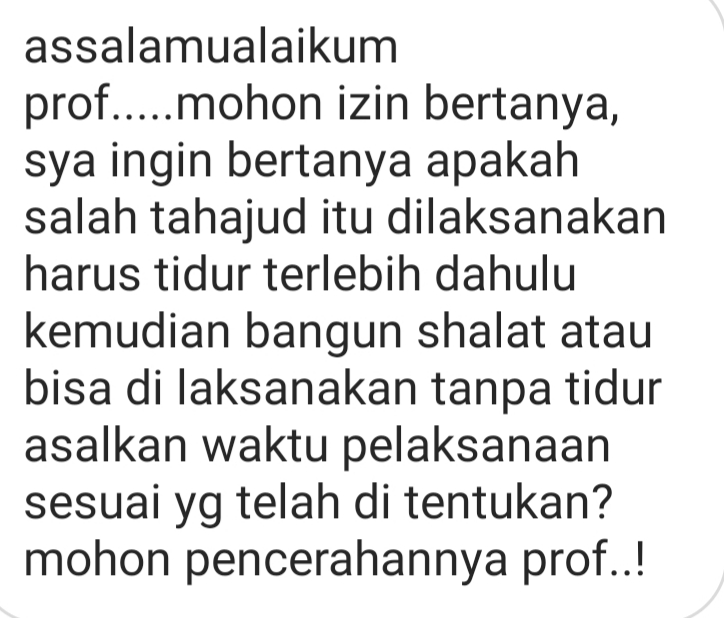 Niat Sholat Tahajud Dan Witir Celoteh Bijak