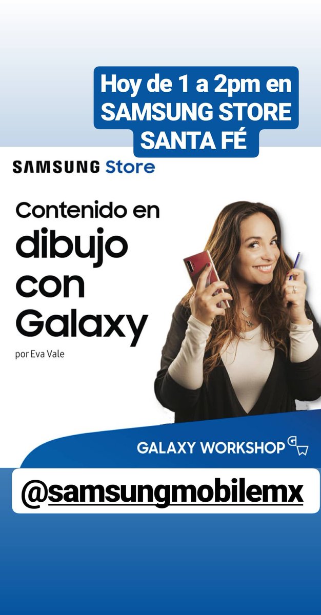 Nos vemos hoy de 1 a 2 en <a href="/samsungmobilemx/">Samsung Mobile MX</a> SANTA FÉ... Adentro de centro santa fe ❤️