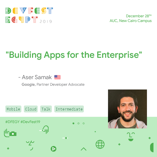 Android Enterprise adoption is growing across the globe. Learn more with the one and only <a href="/AserSamak/">Aser Samak</a> 

We've all seen Aser at Android Summit and we're honoured to have his talk at our event🎙

🎯Registration Form: bit.ly/2P0haNG

#DFEGY
#DevFest19
#EgyptDevFest19