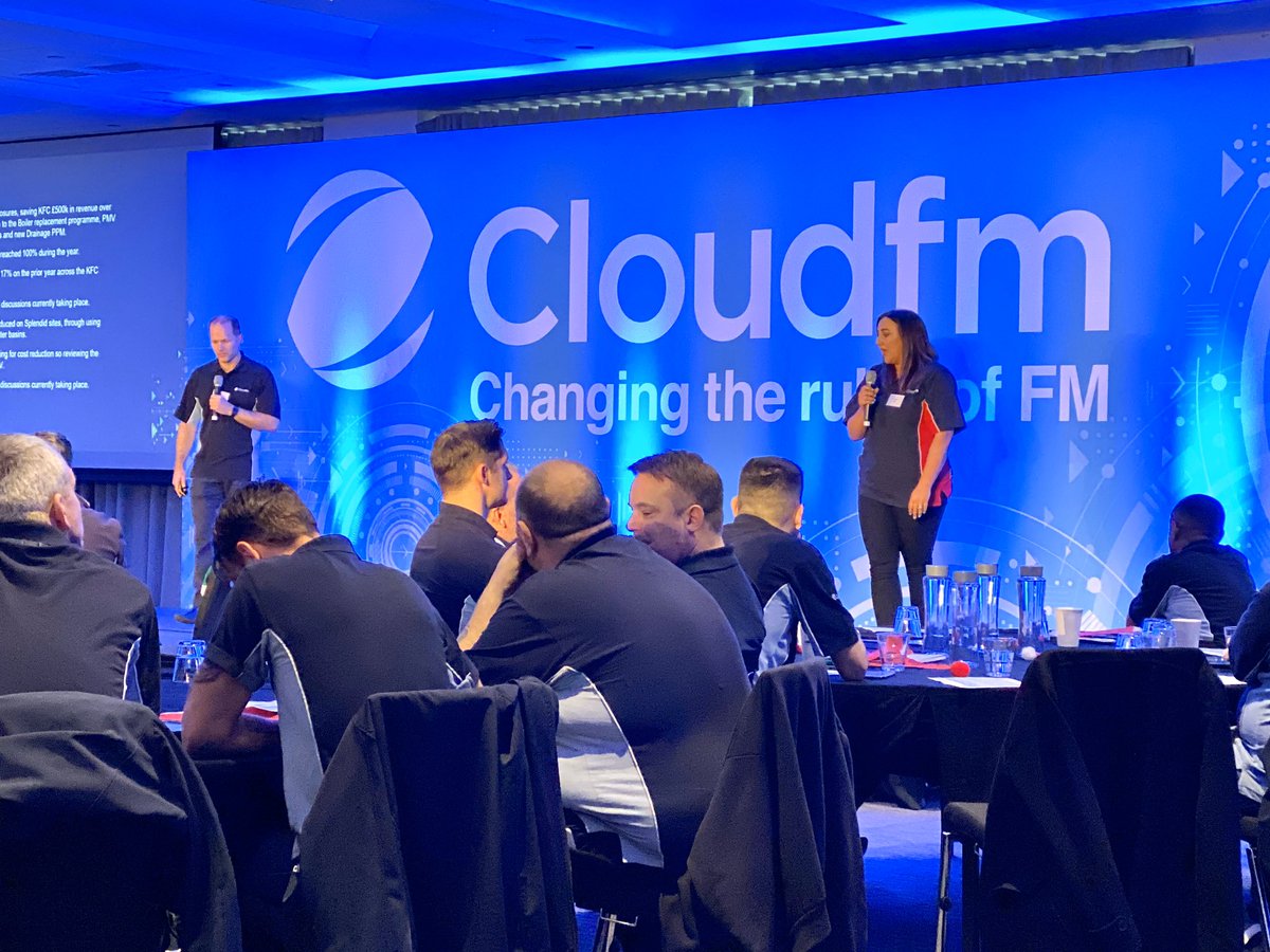 JPDewing's tweet photo. @CloudfmUK annual Engineers conference is in full flow and now moving into the build up tot the event of the year this evening ... the Christmas Party ... 🎉 #cloudfm #changingtherules https://t.co/udnn1TNVFZ