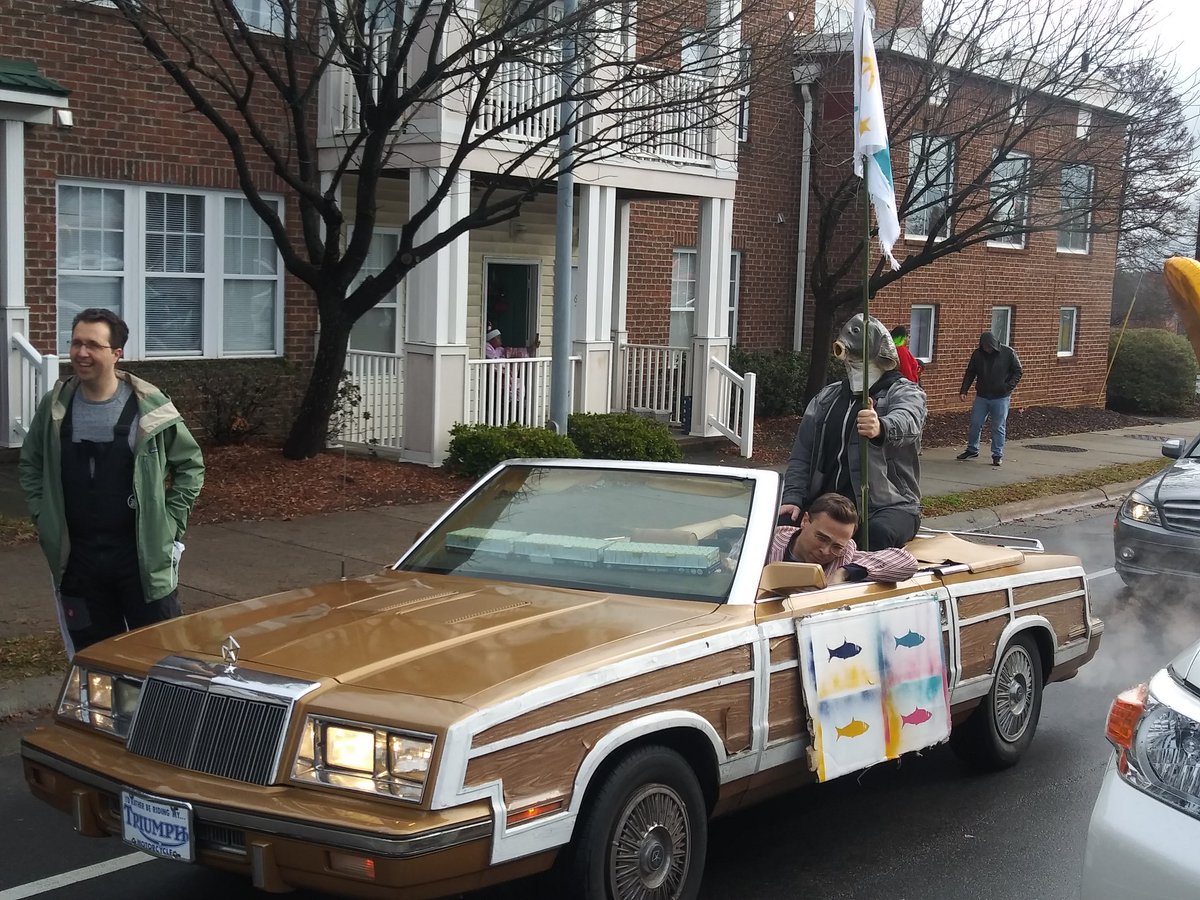erictullis's tweet photo. At the Durham Holiday Parade and did you know that Durham has a Sardine Eater organization? https://t.co/WJvNhmiVzx
