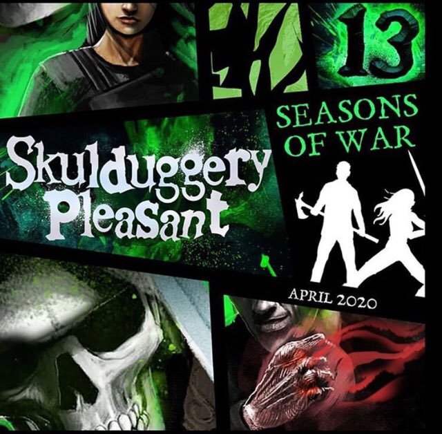 CaissionD's tweet photo. I am excited to see a sneak peek in the next adventures of Skulduggery and Valkyrie. I might even be in it too! #skulduggeryplesant https://t.co/T4WZYFCiRJ