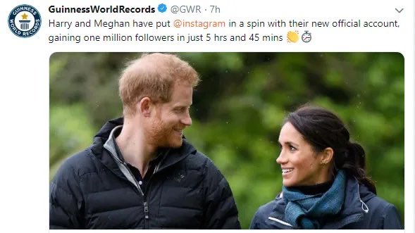 freepeeper's tweet photo. #SussexRecap2019
THR The Duke and Duchess of Sussex created an โ#InspoGramโ account, a Royal Family Instagram account which features images and thoughtful, long-form captions about their patronage work, as well as, new monthly charities to follow and inspiring quotes. https://t.co/z3hyL7hLqP