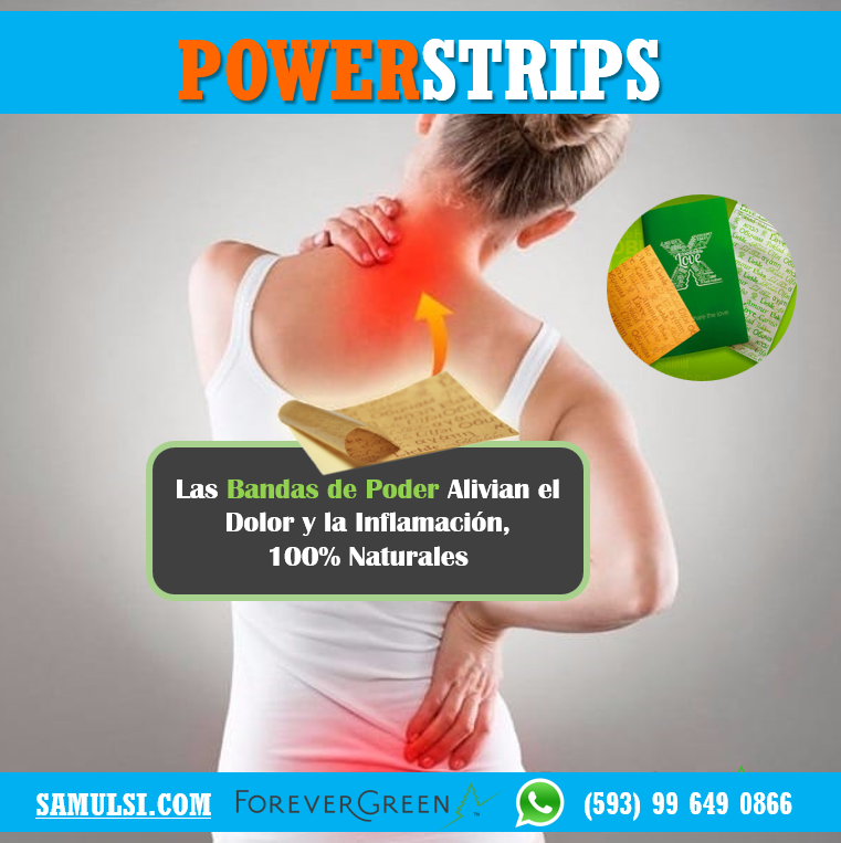 Los #PowerStrips o las #BandasdePoder son Dispositivos Médicos Clase 1, Listados de en FDA son 100% Naturales, ayudan a incrementar los niveles de energía y coadyuvar en el alivio del Dolor.

___
Información AQUÍ bit.ly/BandasdePoder
WhatsApp +593 99 649 0866