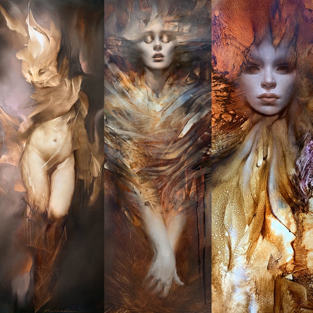 vanessalemen's tweet photo. I posted a new article on The @muddycolors blog today ✨ “Return To The Vortex (and other recent work)" ✨In the post, I share a few new #paintings and some info about them.✨Grab a warm beverage and get comfy~ It's kinda long, but reading is good! Hope you enjoy! https://t.co/s6WHq2mzCQ