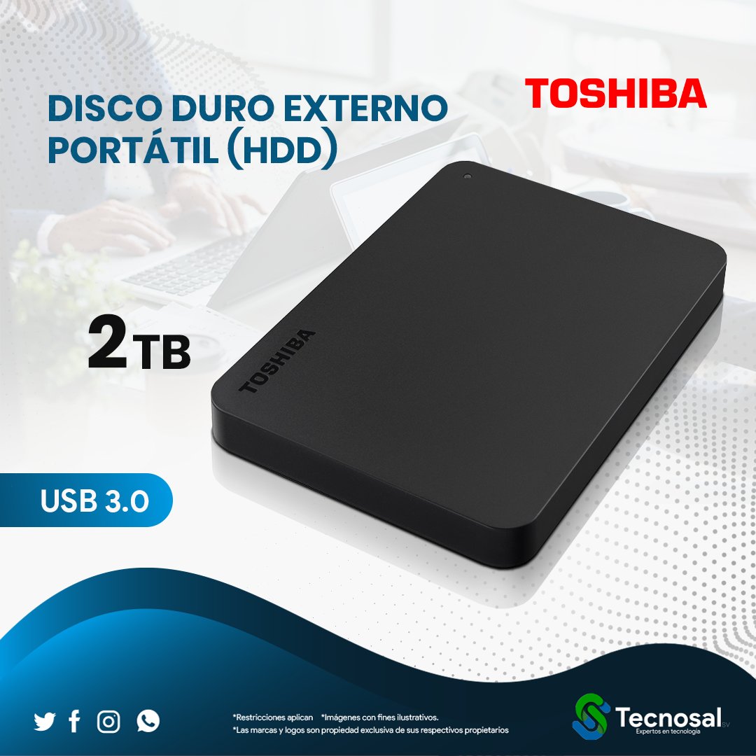 tecnosalsv's tweet photo. 🖥💾 2TB HDD Externo Toshiba 3.0 📁

#elsalvador #tecnosalsv #store #capacity #2TB #fotos #videos #archivos #Files #harddisckdrive #4k #backup #External #portable https://t.co/pwBCvsTHpV