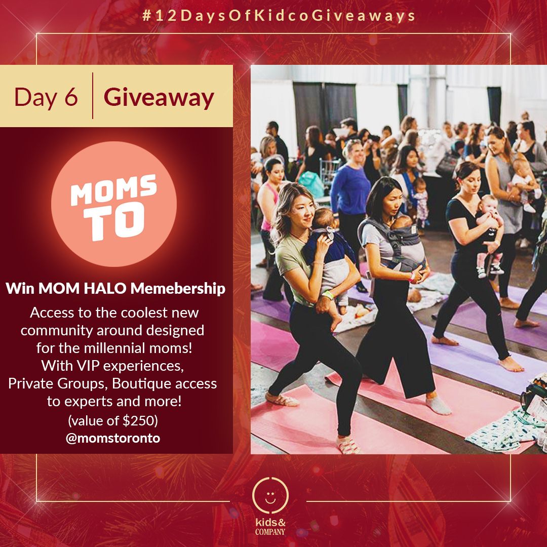 🚨HALO GIVEAWAY🚨 We are thrilled to announce Day 6 of #12DaysOfKidcoGiveaways in partnership with @momsToronto! 🎄🎁Today is your chance to win a MOM HALO annual membership valued at $249+! 👨‍👩‍👧😮Enter via our Facebook (@ kidsandcompany) / Instagram (@ kidcochildcare)!🥳
