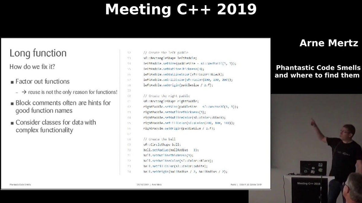 Phantastic Code Smells and where to find them - Arne Mertz - Meeting C++ 2019
youtube.com/watch?v=tvGSoN…
#cpp
#cplusplus
