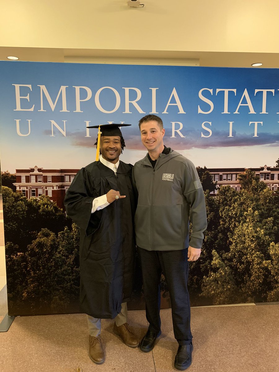 CoachNardo27's tweet photo. Today is always one of my favorite days of the year! Thank You to this group of defensive seniors for everything you’ve done during your 5 years with us! So proud to see you all graduating today! Emporia State is better today because of you! Go Be Great!! #FamilyOverEverything https://t.co/USD4DiCD12