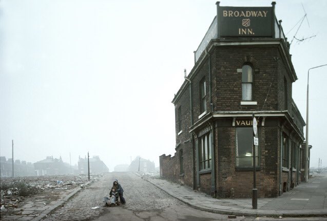 John Bulmer #photography Broadway Inn, Ordsall, Manchester, 1977.