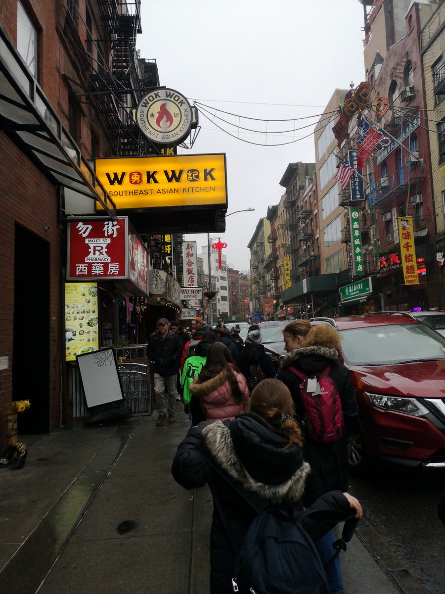 Cheam_English's tweet photo. Another long walk to visit the Brooklyn Bridge and a stroll through China Town and Little Italy. Despite our sore little feet we've managed to clock another 16,000 steps! :-O https://t.co/iUGjEwukB5
