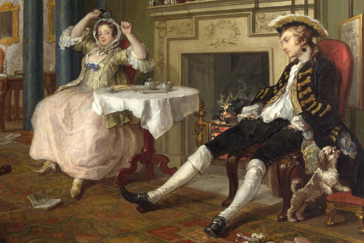 ||; considering Radio Omens confirmed Aziraphale saw Crowley in a skirt in 1745s, I can't stop thinking about my baby demon dressed like t h i s ( last portrait is of a marriage and I can very much see Aziraphale and his demon wife there )